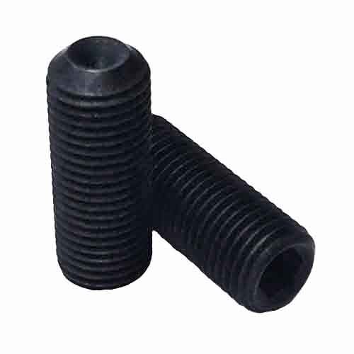 SSSF838 #8-36 X 3/8" Socket Set Screw, Cup Point, Fine, Alloy, Black Oxide